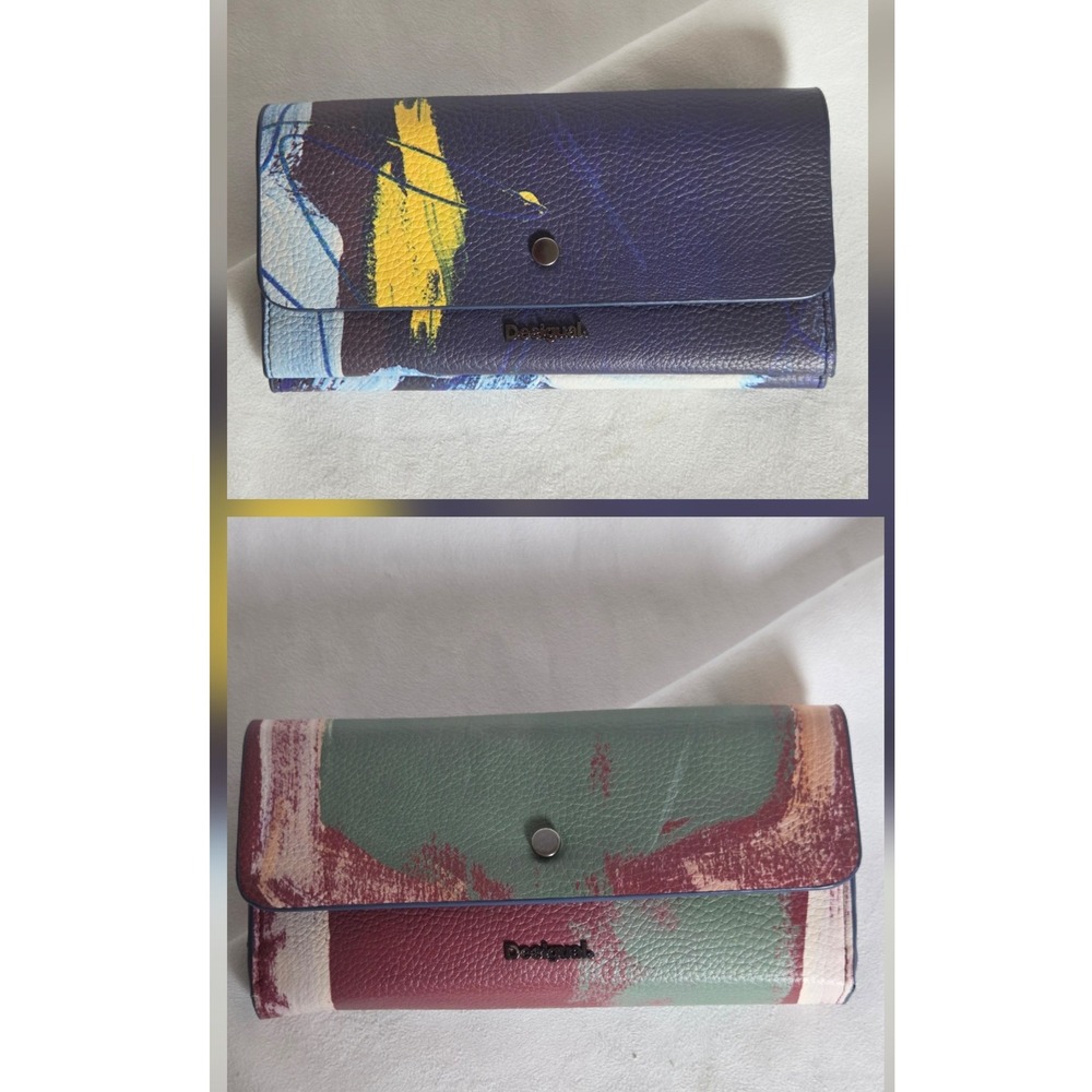 Desigual Abstract Print Multicolor Reversible Long Wallet 19WAYP34
